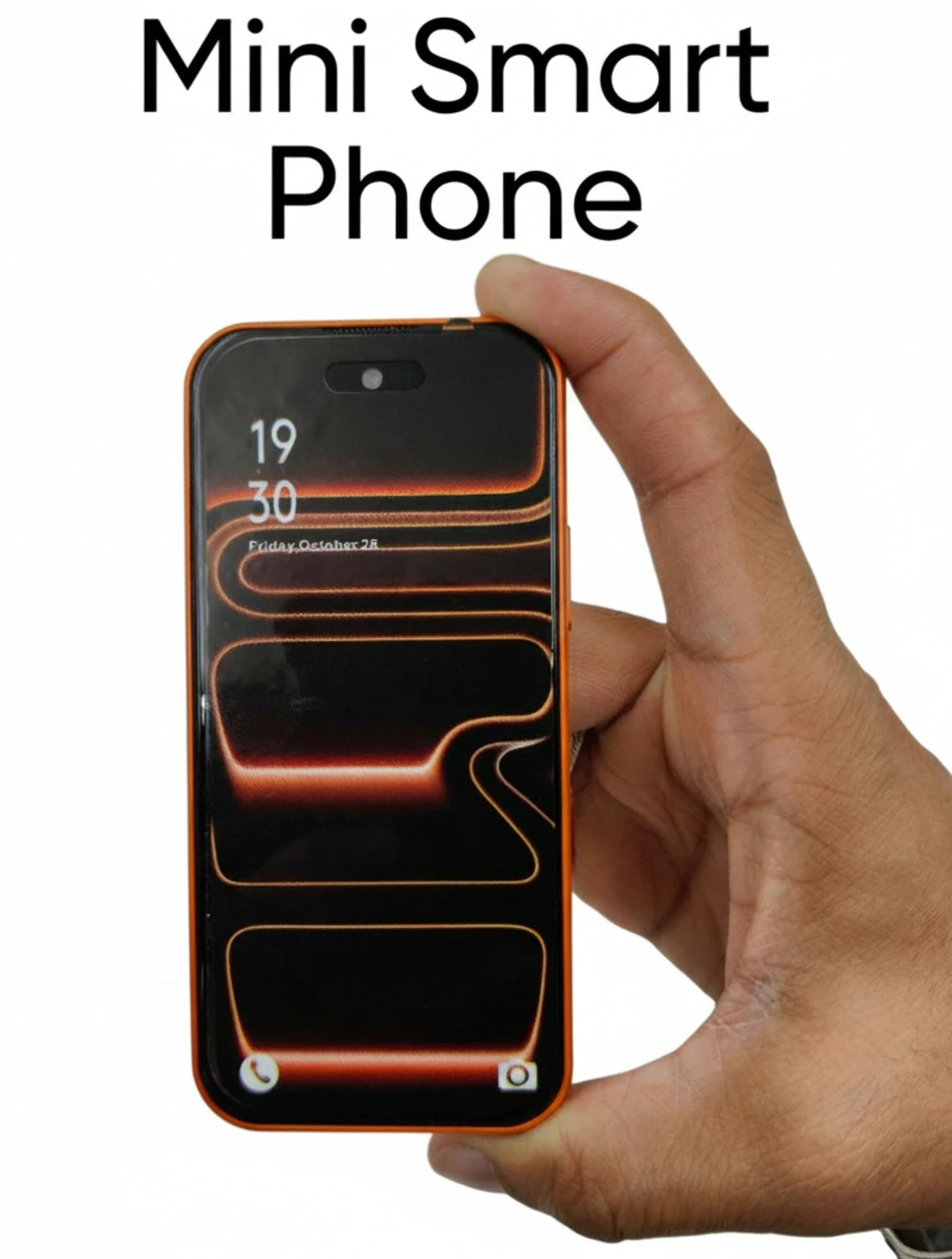 Lvix L1 17 Pro Mini Smartphone – 4" Display, 16MP Camera, 3200mAh Battery (Orange, 16GB)